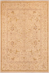 handmade Traditional Kafkaz Beige Gold Hand Knotted RECTANGLE 100% WOOL area rug 8 x 10